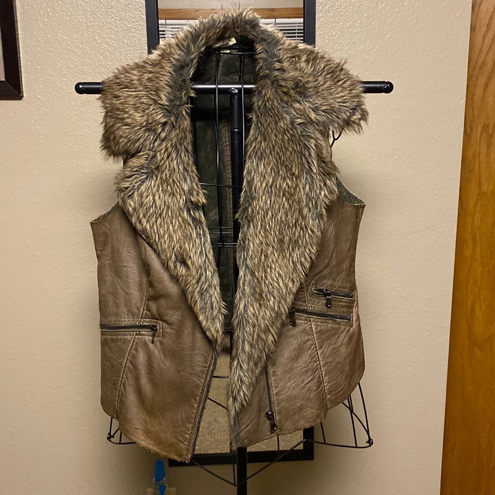 Womens large tribal jeans vest